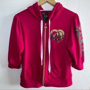 Ecko Red ~ dk pink ~ Girls XL ~ short sleeved hoodie style
